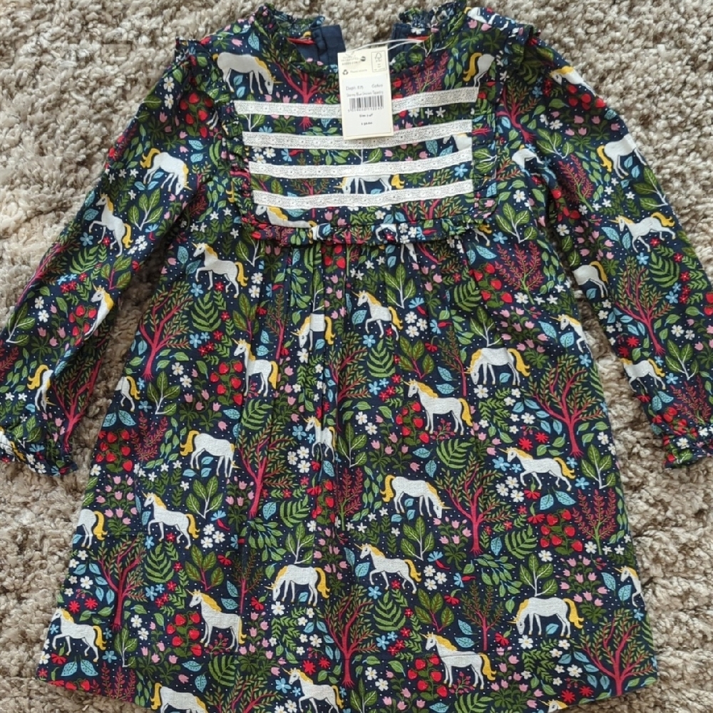 Colorful Unicorn Print Dress